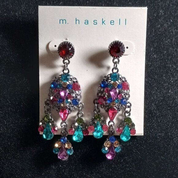 NWT M. Haskell Champagne Earrings - Picture 1 of 6